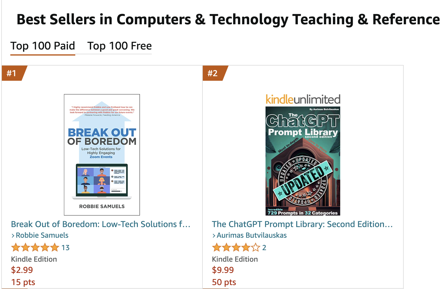 #1 Best Seller in Computers & Technology Teaching Reference