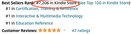 #7,206 in Kindle Store