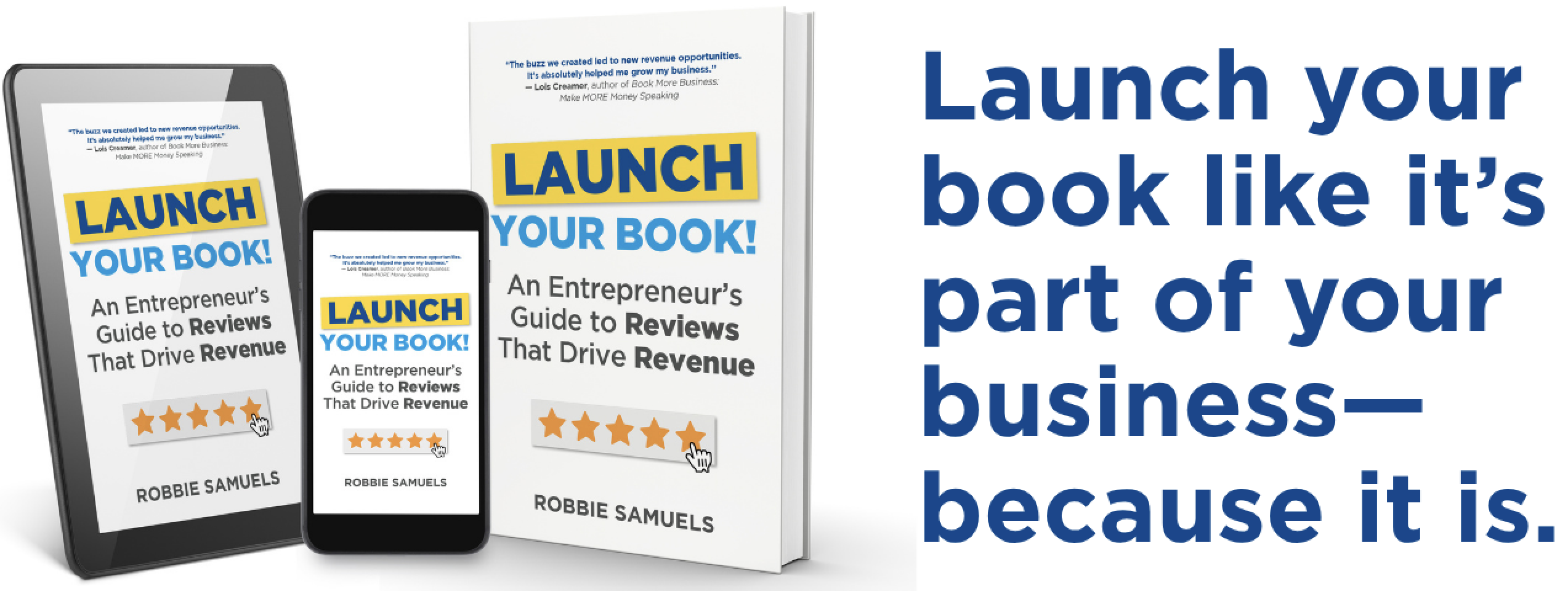 Launch Your Book! An Entrepreneur's Guide to Reviews That Drive Revenue by Robbie Samuels cover