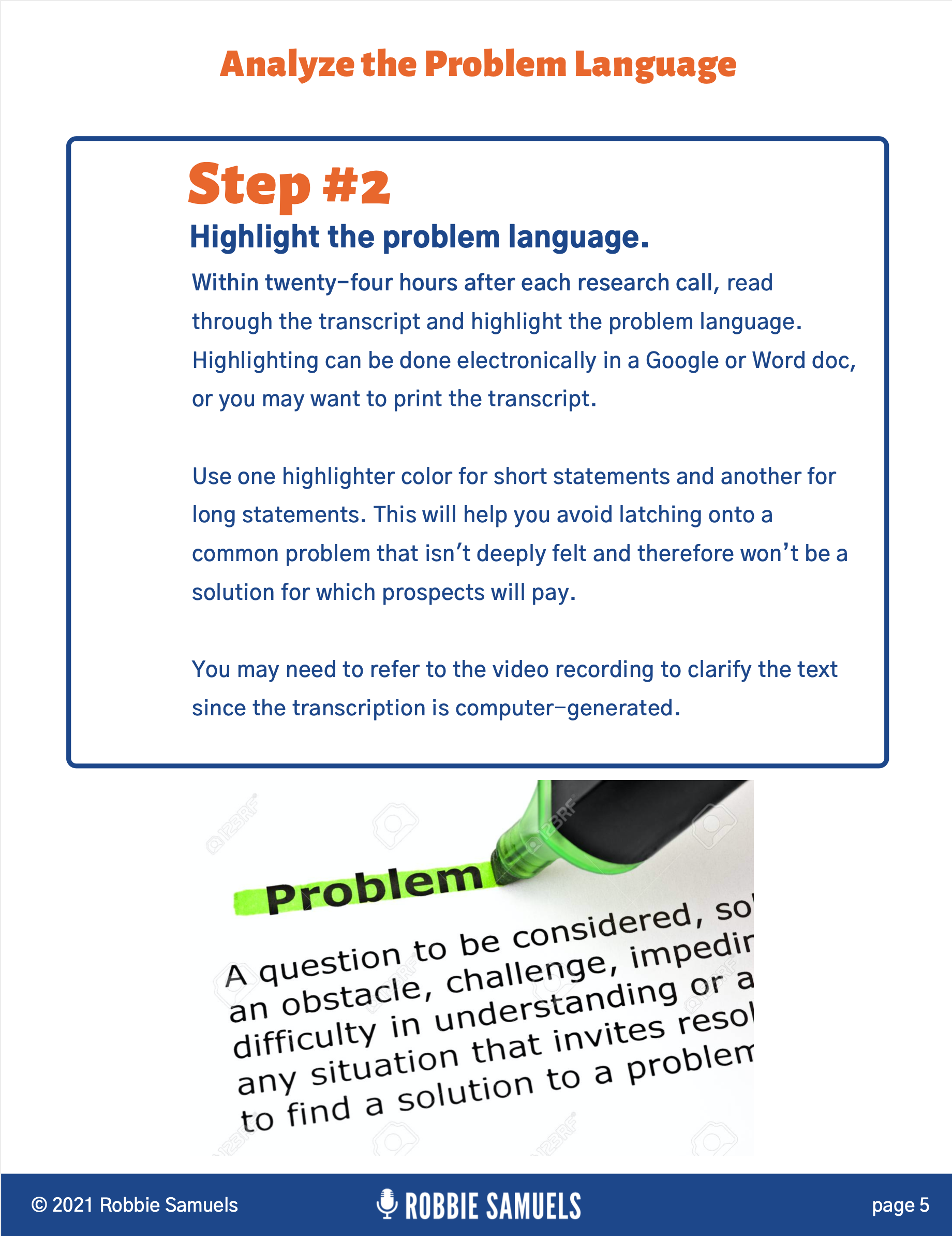 Analyze the Problem Language - step 2