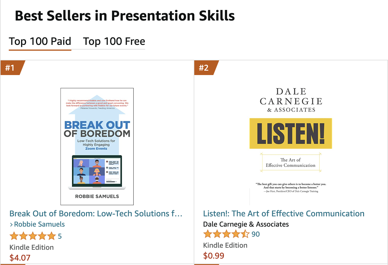 #1 Best Seller in Presentation Skills