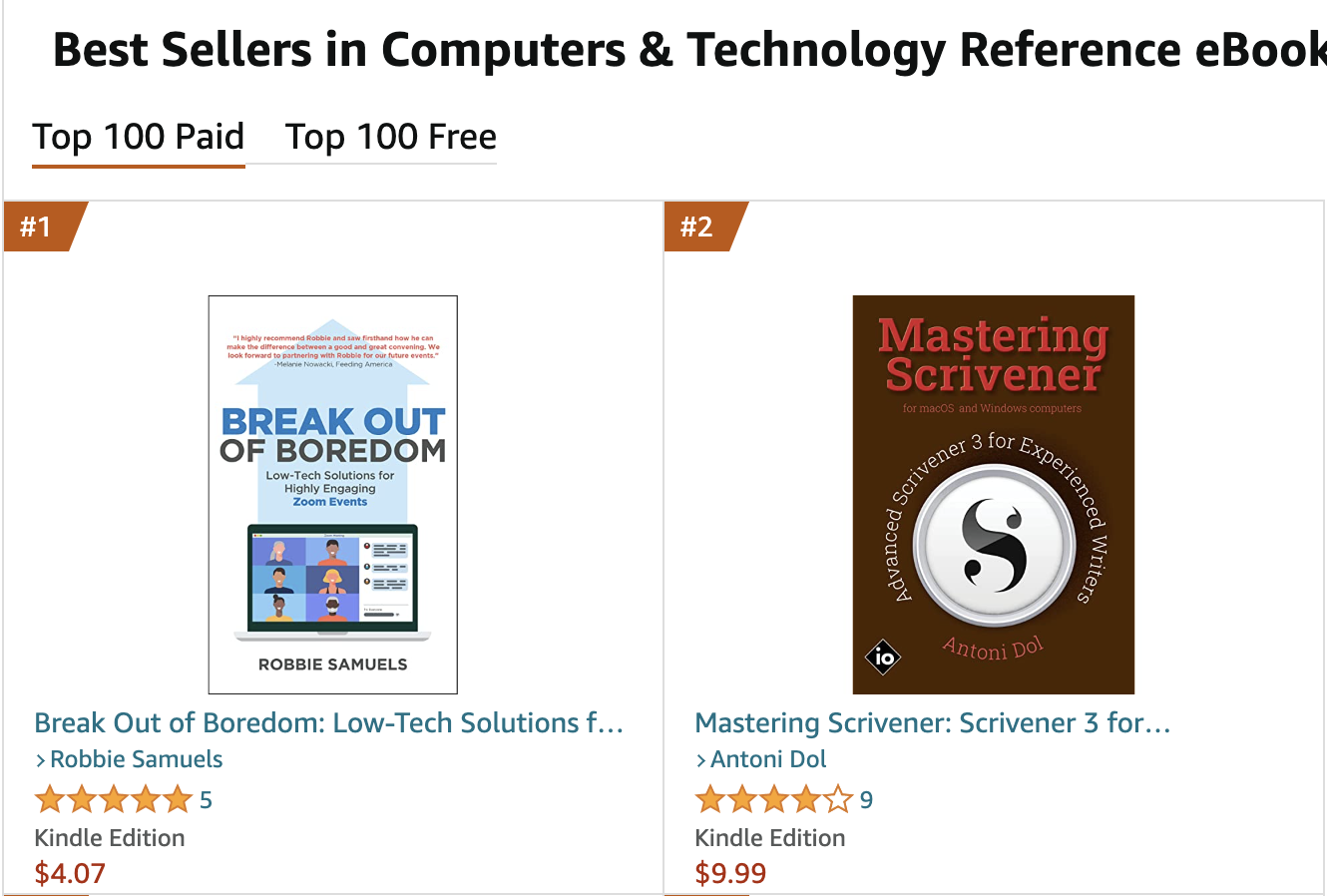 #1 Best Seller in Computers & Technology Reference eBook